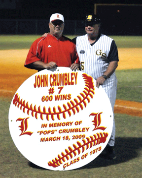 Steinbrenner baseball coach John Crumbley earns 800th career win